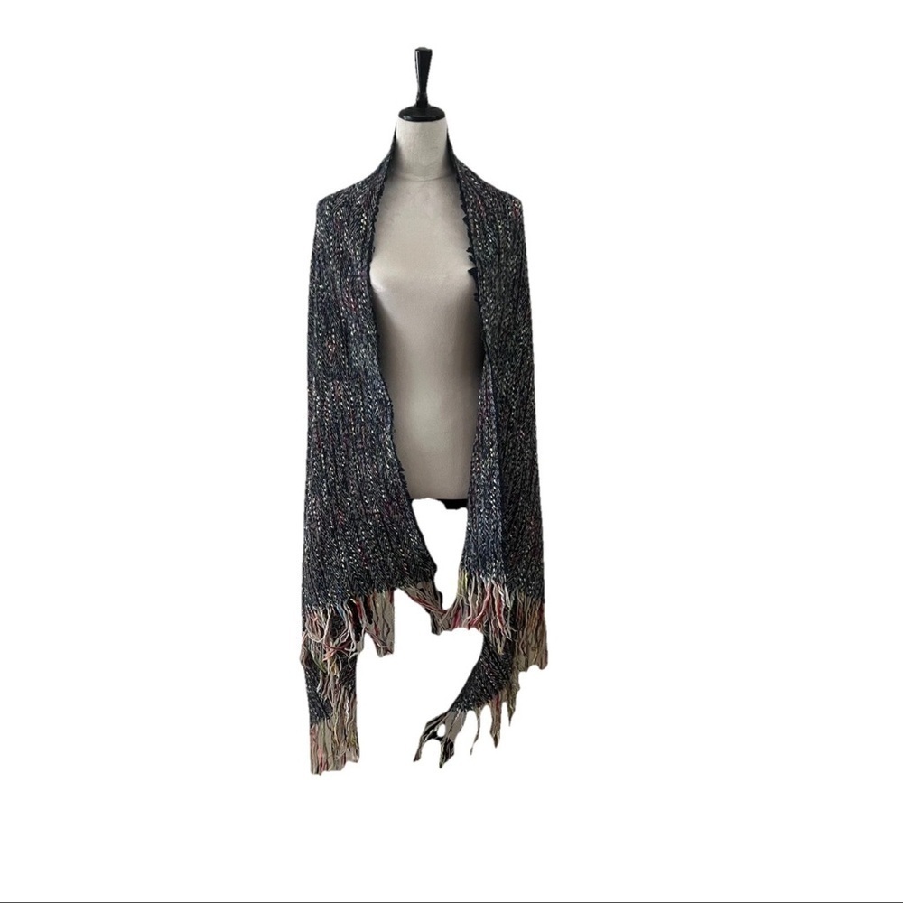 NWT Shiraleah Chicago Cape/Poncho/Wrap Rainbow Rastafarian Boho Hippie